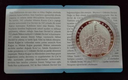 Göktürk İmparatorluğu Türk Devletleri Serisi No: 5 Gümüş Hatıra Parası