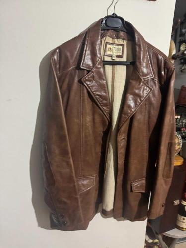Wilsons Leather Vintage Kahverengi Hakiki Deri Ceket / Blazer (XL)
