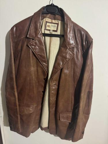 Wilsons Leather Vintage Kahverengi Hakiki Deri Ceket / Blazer (XL)