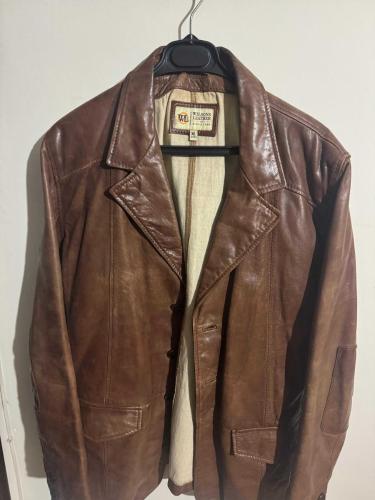 Wilsons Leather Vintage Kahverengi Hakiki Deri Ceket / Blazer (XL)