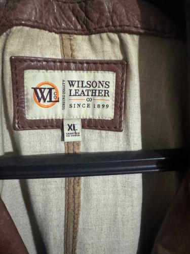 Wilsons Leather Vintage Kahverengi Hakiki Deri Ceket / Blazer (XL)