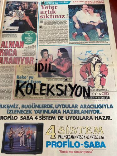 ŞEY HAFTALIK MAGAZİN GAZETESİ - DOĞUM GÜNÜ HEDİYESİ (TURKİSH - NEWSPAPER) - 18 MAYIS 1985 - TAM TAKIM 12 SAYFADIR -Emel Sayın-David Younes-Nazan Şoray-Turan Çevik-İbrahim Tatlıses-Derya Tuna-Semra Türel-Sibel Egemen-Eruz-Necla Akben-Mine Zeren-Tülay Karaca-Nermin Denizci-Sevda Sonat-Aldo-Helen-Nihat Fırat-Fethiye Deringöl-Rifat Şanlıel-Şakir Askan-Mustafa Sayan-Hamza Dekelli-Burhan Bayer-Gönül Şen-Neşet Ertaş-Hülya Işıl-Samine Sanayi-Yunus Bulut-Bülent Ersoy-Türkan Şoray-Kadir İnanır-Cihan Ünal-Banu Alkan-Serpil Çakmaklı-Mazhar-Fuat Özkan-Zeynep Özal-Mehtap Ar-Arif-Emine Cankurtaran-Müjde Ar-Özdemiroğlu-Esma Çevik-Sabri Taşı-Erkut Can-Gülriz Sururi-Engin Cezzar-İzzet Altınmeşe-Hüsnü Ekremer-Tülay Hakkı-Ayşe Minyö-Vural Özakıncı-Orhan Aksoy-Nazan Ayas-Ayşegül Ünsal-Erol Evgin-Ferdi Özbeğen-Nükhet Duru-Adile Naşit-Betül İncedayı-Zerrin Bölükbaşı-Alan Öncü-Mehdi Müzik-Ümit Besen-Edip Akbayram-Emel Sayın-Ferdi Tayfur-Murat Head-Wham-Rıza Shahbaz-Aydın Gün-Ahmet Rızeli-Orhan Aksoy-Muzaffer