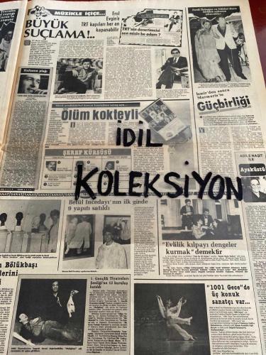 ŞEY HAFTALIK MAGAZİN GAZETESİ - DOĞUM GÜNÜ HEDİYESİ (TURKİSH - NEWSPAPER) - 18 MAYIS 1985 - TAM TAKIM 12 SAYFADIR -Emel Sayın-David Younes-Nazan Şoray-Turan Çevik-İbrahim Tatlıses-Derya Tuna-Semra Türel-Sibel Egemen-Eruz-Necla Akben-Mine Zeren-Tülay Karaca-Nermin Denizci-Sevda Sonat-Aldo-Helen-Nihat Fırat-Fethiye Deringöl-Rifat Şanlıel-Şakir Askan-Mustafa Sayan-Hamza Dekelli-Burhan Bayer-Gönül Şen-Neşet Ertaş-Hülya Işıl-Samine Sanayi-Yunus Bulut-Bülent Ersoy-Türkan Şoray-Kadir İnanır-Cihan Ünal-Banu Alkan-Serpil Çakmaklı-Mazhar-Fuat Özkan-Zeynep Özal-Mehtap Ar-Arif-Emine Cankurtaran-Müjde Ar-Özdemiroğlu-Esma Çevik-Sabri Taşı-Erkut Can-Gülriz Sururi-Engin Cezzar-İzzet Altınmeşe-Hüsnü Ekremer-Tülay Hakkı-Ayşe Minyö-Vural Özakıncı-Orhan Aksoy-Nazan Ayas-Ayşegül Ünsal-Erol Evgin-Ferdi Özbeğen-Nükhet Duru-Adile Naşit-Betül İncedayı-Zerrin Bölükbaşı-Alan Öncü-Mehdi Müzik-Ümit Besen-Edip Akbayram-Emel Sayın-Ferdi Tayfur-Murat Head-Wham-Rıza Shahbaz-Aydın Gün-Ahmet Rızeli-Orhan Aksoy-Muzaffer
