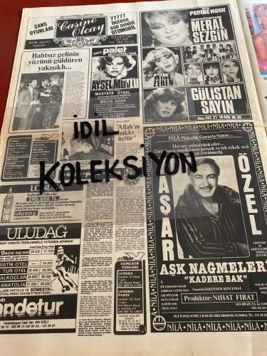 ŞEY HAFTALIK MAGAZİN GAZETESİ - DOĞUM GÜNÜ HEDİYESİ (TURKİSH - NEWSPAPER) - 18 OCAK 1986 - TAM TAKIM 12 SAYFADIR -Zeki Müren Posteri-Kadir İnanır-Sevtap Parman-Tarık Akan-Emel Sayın-David Younnes-Oya Aydoğan-Hülya Sözer-Hülya Süer-Nil Burak-Meral Gökçe-Alev Taşkın-Ayşel Mutlu-Mustafa Uysal-Melih Acar-Mine Zeren-Emel Erdem-Emel Sayın-Gülgistan Sayın-Yaşar-Ferdi Tayfur-Orhan Gencebay-Derya Tuna-Perihan Savaş-İbrahim Tatlıses-Zeki Alasya-Leyla Somer-Metin Akpınar-Mükerrem Taşçıoğlu-Selim Soydan-Adnan Kahveci-Kadir İnanır-Ajda Pekkan-Ali Bars-Halit Kıvanç-Nükhet Duru-Sezen Aksu-Tanju Okan-NiHAT Fırat-Atilla Arcan-Can Yakan-Meral Gökçe-Necati Evgin-Mustafa Uysal-Melih Acar-Oya Aydoğan-David-Yaşar Özel-İskender Şencemal-Ortans kıvanç-Selda Bağcan