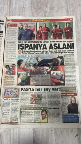 PAS SPOR GAZETESİ - 07 OCAK 2003 - İSPANYA ASLANI - TAFFAREL HASRET GİDERDİ - ÇALIŞMALAR KEYİFLİ BAŞLADI - MARBELLA UĞURLU KAMP - GURBETÇİ BERKANT İMZA MARKAJINDA - ESNEKLİK VE UYUM YASASI! - ASLAN KAPTI - DEPLASMAN - BRAVO MUSTAFA - SEMAVİ ÇİN YOLCUSU - KILIÇ'INI ÇEKTİ!.. - ERZİNCANLANIYOR! - GERA'YA ÇEYREK VAR - CHRİSTİAN FİFA'LIK!.. - PAS'TAN 3.5 MİLYARLIK ALTILI - FENER'İN KEMAL'İ - TOTTENHAM'DAN GERİ ADIM - F.BAHÇE ASLAN'I TAKİPTE - İNSUA'NIN KDV'Sİ - RESTLEŞME - FEYYAZ GURURLU - PAS'I İLGİYLE TAKİP EDİYOR - NİHAT&ZİDANE - DAMAT İBRAHİM! - TERİM'İN SAÇLARI - UNUTKAN MİTHAT - ORHUN&LEVENT FENER'İ BİTİRDİ - VEHRE ALTUNCUL - BERKANT - TERİM - REKEM - LAKUN - MEHMET - BÜLENT - PINTO - DORE - BALIC - O.DAVALA - M.POLAT - ARİF - EMRE - SEDAT - ERGÜN - ÜMİT KARAN - BATISTA - VEDAT - CİHAN - HOOIJDONK - REBROV - REVIVO - ORTEGA - NUİK - OĞUZ ÇETİN - OĞUZ - MUSTAFA - SEMAVİ - FABIO ROTARI - SIMPLICIO - GERA - ZOLTAN - HASAN KARATAŞ - NUIK - KEMAL - SADETTİN SARAN - AZİZ YILDIRIM