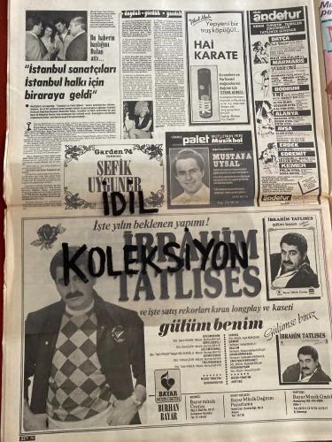 ŞEY HAFTALIK MAGAZİN GAZETESİ - DOĞUM GÜNÜ HEDİYESİ (TURKİSH - NEWSPAPER) - 31 MAYIS 1986 - TAM TAKIM 12 SAYFADIR -Serpil Çakmaklı-Ahu Tuğba-Tarık Tarcan-Sevgi Tuncaç Yural-Oğün Yıldırım-Ceylan Kutay-Mehmet Açıkgöz-Cemal Talan-Cengiz Yıldırım-Ferhat Demir-Mehmet Işık-Esat Tunç-Şeher Şeniz-Kemal Sunal-Nevzat Ayaz-Kemal Sunal-Gönül Yazar-Hasan Kazankaya-Hülya Avşar-Süreyya Duru-Aytaç Arman-Hüner Coşkuner-Kenan Sunbay-Gülriz Sururi-Bedrettin Dalan-Gencay Gürün-Zeki Müren-Neslihan Acar-Ferhan Şensoy-Hayko-Ülkü Aker-Ferdi Özbeğen-Filiz Ersürer-Sezar Soykan-Ahmet Selçuk İlkan-Hamiyet Yüceses-Necmi Bir Bakı-Mine Çayıroğlu-Kadir İnanır-Emrah-Yusuf-Ayhan Göncer-İbrahim Tatlıses-Emel Sayın-Erol Evgin-Nükhet Duru-Hafif Müzik Şarkı Yarışması-Hafif Müzik Şarkı Yarışması-Erol Sayan-Emrah-Haldun Dormen-Ayşe Özdemir-Bülent Kinay-Serpil Gürler-Ayben Erman