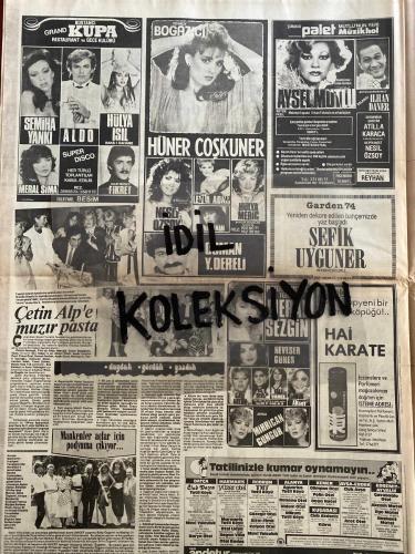 ŞEY HAFTALIK MAGAZİN GAZETESİ - DOĞUM GÜNÜ HEDİYESİ (TURKİSH - NEWSPAPER) - 31 MAYIS 1986 - TAM TAKIM 12 SAYFADIR -Kadir İnanır-Gülden Karaböcek-Halil Ergün-Tarık Akan-Bilge Olgaç-Derya Arbaş-Zerrin Arbaş-Bülent Ersoy-Demirel-Bülent-Perran Kutman-Müjdat Gezen-Nazmi Özer-Cem Özer-Banu Alkan-Ahsen Başçioğlu-Semiha Yankı-Aldo-Hülya Işıl-Meral Sima-Fikret-Hüner Coşkuner-Nesli Özsoy-Eyla Ada-Hülya Meriç-Suna Alkan-Osman Y. Dereli-Ayşe Mutlu-İlhan Dancer-Atilla Karaca-Neşli Özsoy-Şefik Uyguner-Çetin Alp-Suna Yıldızoğlu-Gönül Yazar-Bahtiyar Engin-Filiz Şenol-Cemil Başpınar-Tülay Kupası-Özcan Barbaros-Ayşe Acar-Ayşel Gürel-Mehtap Ar-Vasfi Uğurlu-Nermin Acar-Hasan Boran-Mahzar Özdemir-Soha Özgermi-Huri Sapan-Aysel Gürel-Selçuk Tekay-Selahattin Sarıkaya-Burhan Bayer-Fikri Başaran-Mehmet Tekin-Suat Sayın-Metin Milli-Ayhan Göncer-Bedri Baykam-Onur Akın-Mahmut Celayir-Mehmet Güleryüz-Cengiz Çekil-Ayşe Erkmen-Kemal Önsoy-Gürcan Karadağ-Metin Erol-Güner Karamustafa-Yüksel Arslan-Necla Nazır-Kenan Kal