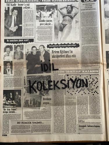 ŞEY HAFTALIK MAGAZİN GAZETESİ - DOĞUM GÜNÜ HEDİYESİ (TURKİSH - NEWSPAPER) - 31 MAYIS 1986 - TAM TAKIM 12 SAYFADIR -Kadir İnanır-Gülden Karaböcek-Halil Ergün-Tarık Akan-Bilge Olgaç-Derya Arbaş-Zerrin Arbaş-Bülent Ersoy-Demirel-Bülent-Perran Kutman-Müjdat Gezen-Nazmi Özer-Cem Özer-Banu Alkan-Ahsen Başçioğlu-Semiha Yankı-Aldo-Hülya Işıl-Meral Sima-Fikret-Hüner Coşkuner-Nesli Özsoy-Eyla Ada-Hülya Meriç-Suna Alkan-Osman Y. Dereli-Ayşe Mutlu-İlhan Dancer-Atilla Karaca-Neşli Özsoy-Şefik Uyguner-Çetin Alp-Suna Yıldızoğlu-Gönül Yazar-Bahtiyar Engin-Filiz Şenol-Cemil Başpınar-Tülay Kupası-Özcan Barbaros-Ayşe Acar-Ayşel Gürel-Mehtap Ar-Vasfi Uğurlu-Nermin Acar-Hasan Boran-Mahzar Özdemir-Soha Özgermi-Huri Sapan-Aysel Gürel-Selçuk Tekay-Selahattin Sarıkaya-Burhan Bayer-Fikri Başaran-Mehmet Tekin-Suat Sayın-Metin Milli-Ayhan Göncer-Bedri Baykam-Onur Akın-Mahmut Celayir-Mehmet Güleryüz-Cengiz Çekil-Ayşe Erkmen-Kemal Önsoy-Gürcan Karadağ-Metin Erol-Güner Karamustafa-Yüksel Arslan-Necla Nazır-Kenan Kal