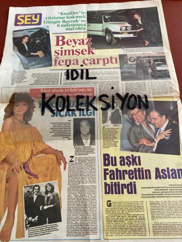 ŞEY HAFTALIK MAGAZİN GAZETESİ - DOĞUM GÜNÜ HEDİYESİ (TURKİSH - NEWSPAPER) - 12 NİSAN 1986 - TAM TAKIM 12 SAYFADIR -Gülen Kavlak-Niyazi Daymaz-Kuzey Tan-Burçin Oraloğlu-Güngör Bayrak-Yüksel Uzel-Asil Nadir-Fahrettin Aslan-David Younes-Nükhet Duru-Samime Sanay-Gönül Yazar-Sevim Iğde-Müşerref Akay-Ferdi Özbeğen-Erhan Tunay-Mehtap Ar-Asuman Arsoy-Gaye Altın-Nagehan-Mihrican Güngör-Coşkun Sabah-Aysel Mutlu-Mustafa Uysal-Hayri Penşen-Emrah-Müjdat Gezen-Emel Sayın-Kenan Evren-Özer Avlan-Cemile Kaşgüç-Nurettin Er’in-Turgut Özal-Semra Özal-Ajda Pekkan-Tarık Akan-Fındık Fırat-Lokman Kondakçı-Erkut Can-Ruchan Çamay-Filiz Vural-Mehtap Ar-Selçuk Özer-Nur Surer-Coşkun Evcim-Ertuğrul Evcim-Yasemin Dinçer-Hülya Avşar-Tolga Savacı-Faruk Abacı-Emel Sayın-Serpil Örümcer-Turgut Özal-Ali Sandıkçı-Selçuk Ural-Esmer Esmerer-Müjdat Abacı-Necdet Tosun-Sarper Özsan-Kenan Evren-Ali Pıcak-Ali Uras-Atilla Atasoy-Tolga Savacı-Hülya Kocyiğit