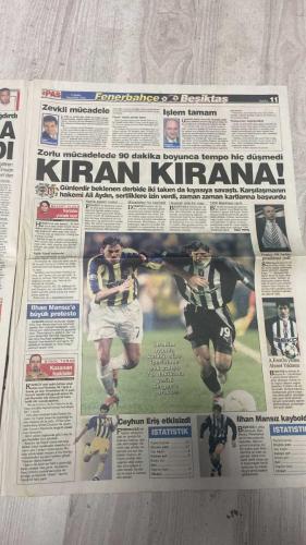 PAS SPOR GAZETESİ - 03 ŞUBAT 2003 - KIRAN KIRANA - KARTALLAR YÜKSEK UÇAR - FATİH AKYEL SAHNEDE - İLHAN MANSIZ'A BÜYÜK PROTESTO - KAZANAN HAKLIDIR - FENER'IN ONURLU FUTBOLU - BEŞİKTAŞ EVİNDE UNVANINI BIRAKMADI - AHMET VURDU UNVAN DURDU - YÖNETİM YERİ GÖĞÜ İNLETTİ - GAKGOS MUTSUZ - ALTAY DERBİ MAÇINA KİLİTLENDİ - DİYARBAKIR ÇALIŞIYOR - TİMSAH BOĞA'YA DİRENEMEDİ: 1-3 - ADANA GALİBİYETLE BAŞLAMAK İSTİYOR - HOROZ AFFETMEDİ - AVRUPA DOPİNGİ - ANTALYA'NIN ÇAY KEYFİ - KAYSERİ SİVAS'A KAYNAK YAPTI - ALİ AYDIN - BÜLENT ÜLGEN - FATİH AKYEL - İLHAN MANSIZ - OKAN - NOUMA - ARIEL ORTEGA - BİROL TURAN - MIRCEA LUCESCU - AHMET DURSUN - SERGEN - CEYHUN ERİŞ - VAN DE PARE - AHMET YILDIRIM - A. EREN - TURGAY DEMİR - AZİZ ÜSTEL - ZAFER - CEVAT - CEM - REBROV - HÜRREM SULTAN - OĞUZ ÇETİN - FATİH - KAAN DOBRA - ABDULLAH - CEM BECEREN - CÜNEYT - SAFFET - ERSEN MARTIN - SİNAN ENGİN - BEDRETTİN AY - ÖNDER WAMOL - MUSTAFA KÜÇÜK - EROL - GÜNER - RAŞİT ÇETİNER - ORHAN KAYNAK - BARIŞ - GÖKHAN - TUFAN - MEHMET
