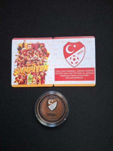 Galatasaray Şampiyonluk 2023 ÇİL Hatıra BRONZ PARA (Sertifikalı)