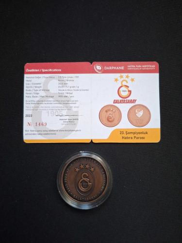 Galatasaray Şampiyonluk 2023 ÇİL Hatıra BRONZ PARA (Sertifikalı)