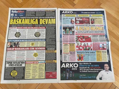 FOTOMAÇ GAZETESİ - 3 TEMMUZ 2012 - EGEMEN FENERBAHÇE'DE - MAHKEME SIFIR TOLERANS DEDİ - YARGITAY ONARSA CEZAEVİNE DÖNECEK - SEVGİLİLER KAVUŞTU - BAŞKANLIĞA DEVAM - AVUPA AYAĞA KALKAR - MATHIJSEN YOLDA - SÜRPRİZ HAMLE - QUARESMA GİDECEK - ROBINSON TAMAM - AZİZ YILDIRIM - EGEMEN KORKMAZ - SADRİ ŞENER - NEVZAT ŞAKAR - ALPAY KÖSE - İLHAN EKŞİOĞLU - TAYFUR HAVUTÇU - OLGUN PEKER - BÜLENT UYGUN - HINCAL ULUÇ - MİCHEL PLATİNİ - MEHMET EKİNCİ - AYKUT KOCAMAN - RIDVAN DİLMEN - FİKRİYE YILDIRIM - SERDAR ADALI - ŞEREF DEDE - ERSAN ŞEN - JORIS MATHIJSEN - ŞENOL GÜNEŞ - ÖZCAN BİZATİ - HENRIQUE - ALANZINHO - YASİN ÖZTEKİN - SONER AYDOĞDU - BURAK YILMAZ - BAROS - SEL Bamba - Cenk Tosun - PAVE W BROZEK - TAYFUN CORA - TOLGA ZENGİN - FATİH TERİM - OUSSAMA ASSAIDI - NECATİ ATEŞ - DİRK KUYT - EMRE BELÖZOĞLU - ARDA TURAN - SİMON PRİANTEZİS - GEORGIOS PRINTEZIS - MİCHAEL PHELPS - USAIN BOLT - RICARDO QUARESMA - SAMET AYBABA - HİLMİ HİBERT - ROLAND KOCH - SEZER ÖZMEN - YILDIRIM DEMİRÖREN - BÜLENT CAN - ZEKİ