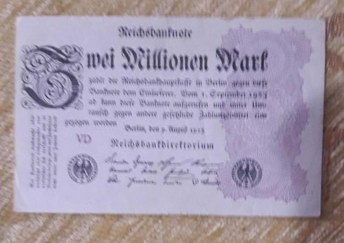 100 SENELİK - D REİCH KAĞIT PARALAR 8 ADET  50-100-100-100--1000 -1000-10000-2 MİLYON REİCH MARK