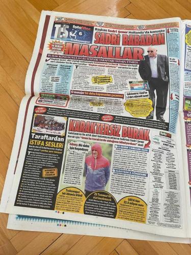 FOTOMAÇ GAZETESİ - 15 TEMMUZ 2012 - FENER 12'DEN VURDU - KARTAL AVA HAZİR - G.SARAY'IN TÖREN ALAYI - KADIKÖY'DE DEV RANDEVU - YAYLALAR YAYLALAR - BOMBA GİBİ HABER - YERİMİZ ZİRVE - SADRİ BABADAN MASALLAR - KARAKTERSİZ BURAK - TOURE BİLMECESİ - G.SARAY TÖRE'Sİ - 