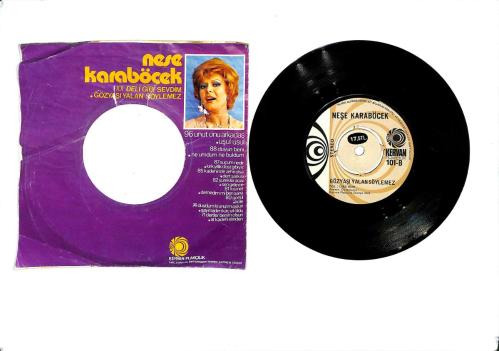 Neşe Karaböcek – Deli Gibi Sevdim & Gözyaşı Yalan Söylemez 45'lik Plak (10/8.5)