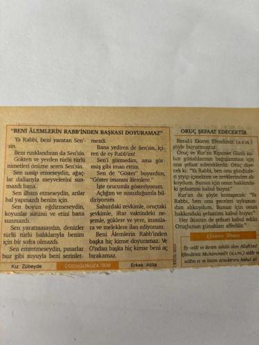 1 Eylül 2010 Orijinal Takvim Yaprağı-Doğum Günü-Söz,Nişan,Nikâh,Düğün ve Önemli Günler Hediyesi-Nesil Takvim-Ayet,Hadis (Sad Suresi,87)-Uşak ve Gediz'in kurtuluşu(1922)-Dünya Barış Günü-''Beni Alemlerin Rabb'inden Başkası Doyuramaz''-Oruç Şefaat Edecektir-Günün Duası-Çocuğunuza İsim:Kız:Zübeyde,Erkek:Atilla