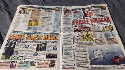 PAS FOTOMAÇ -TURKISH NEWSPAPER - DOĞUM GÜNÜ HEDİYESİ  - TAM TAKIM EKSİKSİZ GAZETE   14 AĞUSTOS - 2009 - GENCO BORAN'DAN BANKOLAR - SADECE TÜRKİYE DEĞİL, TÜM AVRUPA BU TRANSFERİ KONUŞACAK - FENERBAHÇE BÜYÜK İSİAN - PAVLYUCHENKO BOMBASI - BOUMSONG TAMAMDIR - G.SARAY'DAN YOBO HAREKATI - VOBO SANDAL - BAŞBAKANDAN FUTBOL AÇILIMI - CIMBOM - TRABZONSPOR BATDAL'IN İŞİNİ BİTİRDİ - BARÇA'DA 38 TL - TARAFTAR, BİLET FİYATLARINA TEPKİ KAMPANYASI BAŞLATTI - İSYAN BÜYÜYOR - DESTEK NSFA DAVETALE ABRANI - SARAY'DA - MUTLU ETTİLER - YALAN MI - OVANUSTAN DONON - HERKES YEDEK KUTOBİLLE ERİN - KUMAŞI ÇOK İYİ - EMRE VE ALEX YETİŞİYOR - AKILLARI KARIŞTIRIYOR - FENERBAHÇE, BOUMSONG İLE HER KONUDA ANLAŞTI - İŞARETE BAKAR - TEK TEKLİF FENER'DEN - EN AZ GOLÜ BİZ YERİZ - AXESS'TEN AXESS'İM YANIMDA DEDİRTECEK BİR YENİLİK DAHA KREDİ KARTI İŞSİZLİK SİGORTASI AYDA SADECE 1 TL'YE - GENCO BORAN - PAVLYUCHENKO - BOUMSONG - CIMBOM - BATDAL - LUGANO - EMRE - ALEX - VOLKAN - MEHMET TOPUZ - DAUM - ROBERTO CARLOS - VEDERSON