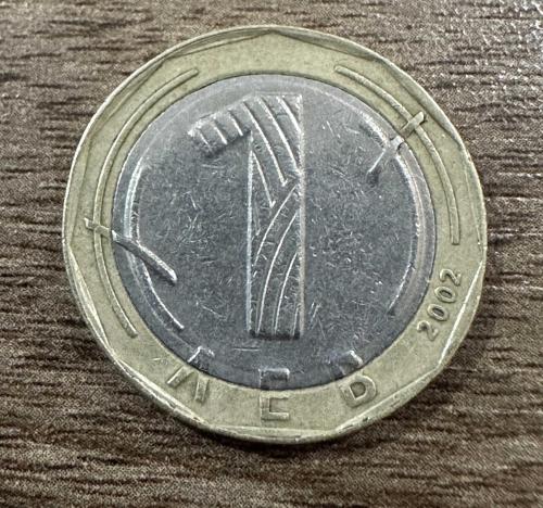 2002 Bulgaristan 1 leva madeni para ÇT