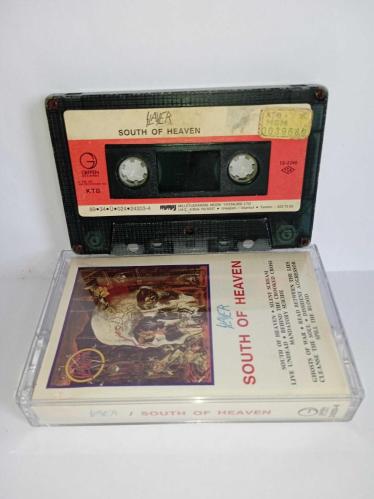 Kaset slayer south of heaven albümü. Orijinal 1989 dönem Kağıt Baskı. Sorunsuz çalışıyor. Koleksiyonluk