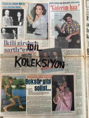 ŞEY HAFTALIK MAGAZİN GAZETESİ - DOĞUM GÜNÜ HEDİYESİ (TURKİSH - NEWSPAPER) - 20 ŞUBAT 1988 - TAM TAKIM 12 SAYFADIR -Sibel Can-Hakan Ural-Selçuk Ural-Sezen Aksu-Hülya Avşar-Fatma Girik-Eşref Kolçak-Selma Sonat-Ümit Efekan-Hüner Coşkuner-Cemil İpekçi-Sadık Kızılağaç-Nazan Şoray-Serdival Film-Fulden Uras-Engin Temizer-Tolga Savacı-Semra İnanç-Leyla Toprak-Neriman-Semra İnanç-Merih Akalın-Kerem Yılmazer-Göksel Koray-Yavuz Önder-Tary Davies-Ceylan-Müjde Ar-Şener Şen-Kadir İnanır-Nevfel Müjde-Arif Arslan-Zerrin Egeliler-Hüseyin Baradan-Ali Ural-Turgut Özal-Semra Özal-Canan Yaka-Semra Türel-Muhammed Ali-Baydar Özcan-Hadi Mir Rafatli-Atatürk-Redhouane Rafati-Hulya Kocyigit-Aysel Gürel-Ahmet Özhan-Burcu Burkut-Haluk Kurdoğlu-Emel Cevizer-Meral Akalın-Rengin Kumbaracı-Arçın Atbaş-Ayşa Uluçay-Orhan Gencebay-Meltem Taner-Erhan Önal-Müşerref Akay-Mahmut Tezcan-İbrahim Tatlıses-İnsan İmer-Beşiktaş Belediye Başkanı Mithat Kola-Müge Akyamaç-Nazan Ayas-Nazan Saides Gülerşin-Alihan Ayas-Tevfik Akay-Müge