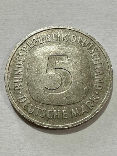 1990 Almanya 5 Mark J serisi ÇA-Çok Nadir