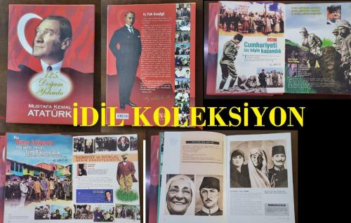 125. DOĞUM YILINDA MUSTAFA KEMAL ATATÜRK, KUTULU ve CİLTLİ, 254 SAYFA - ULU ÖNDER'İN DOĞUŞU - İTTİHAT ve TERAKKİ DERNEĞİ, İKİNCİ MEŞRUTİYETİN İLANI, 31 MART OLAYI - BALKAN SAVAŞI - YARBAY MUSTAFA KEMAL - 1. DÜNYA SAVAŞI - ANAFARTALAR ZAFERİ - ÇANAKKALE SAVAŞI KAYIPLARI - MUŞ ve BİTLİS'İN GERİ ALINMASI - VAHİDETTİN'İN PADİŞAH OLUŞU - MONDOROS MÜTAKERESİ - YILDIRIM ORDULARI KOMUTANI - İZMİR'İN İŞGALİ - 19 MAYIS 1919 - AMASYA GENELGESİ - ERZURUM KONGRESİ - SİVAS KONGRESİ - ÇERKEZ ETHEM OLAYI - SARIKAMIŞ, KARS ve GÜMRÜ - SEVR ANTLAŞMASI - 1. ve 2. İNÖNÜ SAVAŞI - SAKARYA MEYDAN SAVAŞI - ANKARA ANTLAŞMASI - BÜYÜK TAARRUZ - CLAUDE FARRERE - İZMİR'İN KURTULUŞU - ZÜBEY'DE HANIM'IN ÖLÜŞÜ - LATİFE HANIM İLE EVLENMESİ - MUDANYA MÜTAREKESİ - SALTANATIN KALDIRILMASI - LOZAN ANTLAŞMASI - CUMHURİYET HALK PARTİSİ'NİN KURTULUŞU - İNKILAPLAR - ATATÜRK SOYADININ ALIŞI - BÜYÜK NUTUK - TÜRK TARİH ve DİL KURUMLARI - 10 KASIM 1938 - ANITKABİR - ATATÜRK İÇİN ŞİİRLER - KRONOLOJİ - CONKBAYIRI - ONUNCU YIL MARŞI