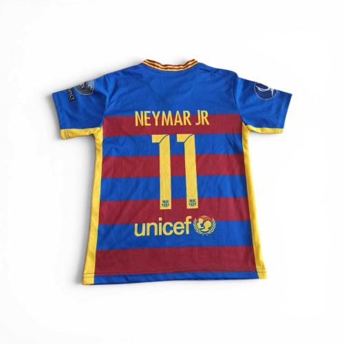 vintage orijinal 2015 UEFA Süper Kupa Maç Detaylı FC Barcelona Neymar JR Forması (11-12 Yaş / 152 cm)