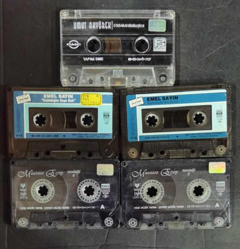 KARTONETSİZ TÜRK SANAT MÜZİĞİ KASET LOTU * LOT 293 * EMEL SAYIN (X2) * UMUT AKYÜREK * MUAZZEZ ERSOY(X2)
