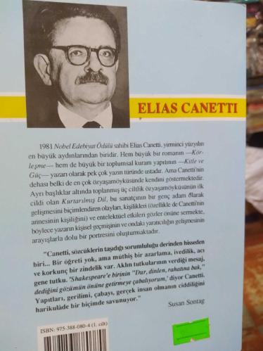 KURTARILMIŞ DİL .. Die gerettete Zunge: Geschichte einer Jugend ©1977.. ELIAS CANETTI.. (ilk baskı-1995).. Çevirmen ŞEMSA YEĞİN İMZALI