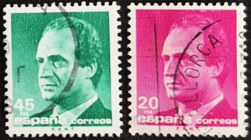 +++ İSPANYA KRAL JUAN CARLOS I     1986    2 ÇEŞİT   - DAMGALI