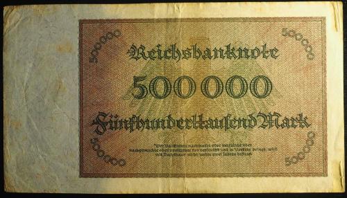 1923 ALMANYA 500.000 MARK ÇÇT