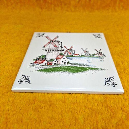 VINTAGE ROYAL MOSA HOLLAND YEL DEĞİRMENLERİ GÖRSELLİ ÇİNİ KARO