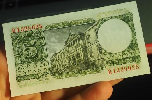 1954 İSPANYA 5 PESETA ÇİL