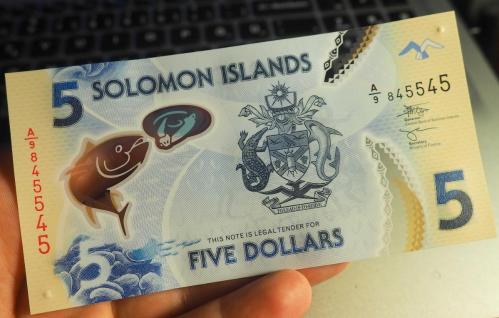 SOLOMON ADALARI 5 DOLAR ÇİL POLİMER