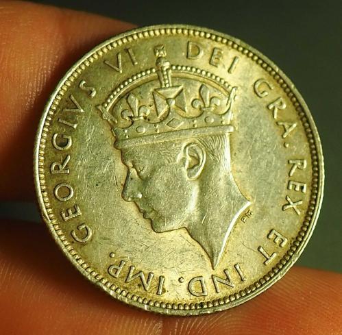 1940 KIBRIS 18 PİASTRE GÜMÜŞ George VI ÇOK ÇOK NADİR
