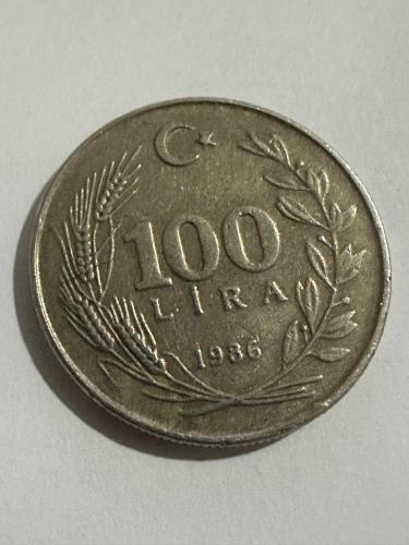 1986 TC 100 lira Madeni Para ÇT