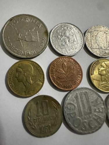 Avrupa Ülkeleri karışık 12 Adet madeni paralar ÇT