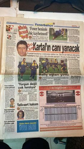 FANATİK SPOR GAZETESİ - TURKISH NEWSPAPER - DOĞUM GÜNÜ HEDİYESİ  - EKSİKSİZ TAM TAKIM GAZETE - 3 NİSAN 1999 - SAYI:1231 - SAPOK MUMCU - NECMİ PEREKLİ - MEHMET TAN - LÜTFÜ - LÖW - SERGEN - UCHE - HÖGH - MURAT YAKIN - KALLİ - AMOKACHI - ALPAY - TAYFUR - RÜŞTÜ - TUNA YARMU - FELDKAMP - OKTAY - EROL DEMİRKOL - CENGİZ KAPTAN - ÖKKES POLAT - BÜLENT UZUN - HASAN SAP - CÜNEYT KARAKAYA - HAGI - VEDAT - BÜNYAMİN OSMAN - ŞEBNEM DÖNMEZ - - YAĞMUR ZORLADI - TRABZON’UN FATİH’İ VAR - APO VE OSMAN KART CEZALISI - İKİ GÖRÜNTÜLÜ KARŞILAŞMA - BU SEFER OLDU - DEVLERİN İMHA PLANI - KIRAN KIRANA İDMAN - LÖW’ÜN PLANI - KANATLAR HÜCUMA KALKACAK - BALİÇ VE MOLDOVAN - BEŞİKTAŞ TAKTİĞİ - RÜŞTÜ OYNAMIYOR - SERGEN’DEN GÖZDAĞI - BEŞİKTAŞ’IN 11’İNİ BAŞKAN YAPACAK - OKTAY 3 GOL ATTI - TERİM BEYİN YIKADI - HATALARIN AFFI YOK - SALDIRGAN OLAYI - HAVAALANINDA SÖZLÜ SALDIRI - ÇİÇEK DE VERDİLER - HAGİ’YE KRAL UĞURLAMA - GALATASARAY YERİNİ KORUDU - VEDAT SAMSUN’A GÖTÜRÜLMEDİ - GENÇLER 2. MAÇLARINDA - ŞANS MELEKLERİ YARIŞMA