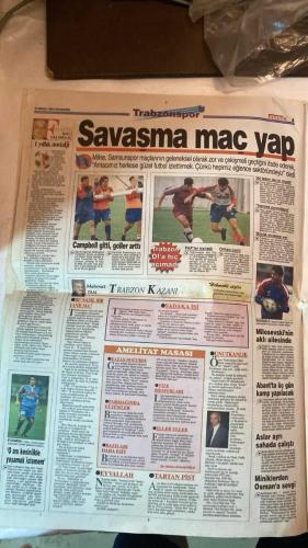 FANATİK SPOR GAZETESİ - TURKISH NEWSPAPER - DOĞUM GÜNÜ HEDİYESİ  - EKSİKSİZ TAM TAKIM GAZETE - 8 NİSAN 1999 - SAYI:1236 - GHEORGHE HAGI - RÜŞTÜ - FELDKAMP - KALLİ - MILNE - SULEYMAN SEBA - ALPAY - FAHRİ CÜROĞLU - AFFAN KEÇECİ - MEHMET ALİ CANBEK - ALİ ŞEN - DAUM - FARUK SÜREN - EREL DEMİRKOL - MEHMET CANSUN - SÜLEYMAN KARA - TUGAY - - BEŞİKTAŞ HAFİFE ALINMAZ - SEÇİM 1. LİGİ ÖNE KAYDIRDI - KUPA YARI FİNAL HEYECANI - GALATASARAYLI KIZLAR ÜÇÜNCÜLÜK PEŞİNDE - KALBİMİZ SİZİNLE RÜŞTÜ - BOMBA GİBİ PATLADI - YÜZMEDE EV SAHİBİ İSTANBUL - AVUSTURYA’DA BARİÇ SESLERİ - NAİM: MECLİS’İ BİLE KALDIRIRIM - BURUK KAPTAN - FELDKAMP’TAN TATLI SERT UYARI - MİLNE: FUTBOL BİR EĞLENCEDİR - SEBA MORAL VERDİ - ALİ ŞEN’E GÖRE ÇÖZÜM DAUM - FENER’İ STRES BİTİRDİ - SÜREN’DEN ‘SUS’ EMRİ - GALATASARAY’I ELEŞTİREN YANDI - KAPILAR KAPANIYOR - KONUŞMAK YASAK - HAGI: ZAFER VAR SORUN YOK - BEREKET SOFRASI - RUMENLERİN BARIŞ ÇABASI - BABA TERİM BAKIMDA - PARA BASAMAYIZ Kİ - FLORYA’DA GOL ŞOV - PAHALI BİR HOBİ - HASTANE DEĞ
