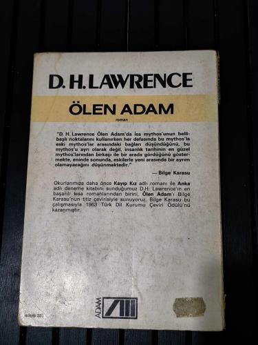 Ölen Adam | D. H. Lawrence | Bilge Karasu Çevirisi | Adam Yayınları