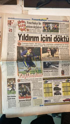 FANATİK SPOR GAZETESİ - TURKISH NEWSPAPER - DOĞUM GÜNÜ HEDİYESİ  - EKSİKSİZ TAM TAKIM GAZETE - 9 NİSAN 1999 - SAYI:1237 - FATİH TERİM - İSMET ARZUMAN - TOSHACK - AZİZ YILDIRIM - AYHAN YÜCEBİLGİÇ - GORDON MİNE - MUSLATE DENİZ - UK OZERTEN - TUGBA HACIBAYRAMOĞLU - ALİ DÜRÜST - HAKAN ŞÜKÜR - İRFAN KARAKAŞ - ERGUN GÜRSOY - BURAK ELMAS - EROL DEMİRKOL - TURGUT KABACA - HALUK TOYGARLI - SÜLEYMAN KARA - CENGİZ KAPTAN - - CİM BOMLU KIZLAR AVRUPA ÜÇÜNCÜSÜ - KORKUSUZ AMA TEMKİNLİ - SEÇİM 1. LİGİ ÖNE KAYDIRDI - KUPA YARI FİNAL HEYECANI - GALATASARAYLI KIZLAR ÜÇÜNCÜLÜK PEŞİNDE - RÜŞTÜ’YE ASLAN KANCASI - AVUSTURYA’DA BARİÇ SESLERİ - NAİM: MECLİS’İ BİLE KALDIRIRIM - FELDKAMP’TAN TATLI SERT UYARI - MİLNE: FUTBOL BİR EĞLENCEDİR - SEBA MORAL VERDİ - ALİ ŞEN’E GÖRE ÇÖZÜM DAUM - FENER’İ STRES BİTİRDİ - SÜREN’DEN ‘SUS’ EMRİ - GALATASARAY’I ELEŞTİREN YANDI - KAPILAR KAPANIYOR - HAGI: ZAFER VAR SORUN YOK - BEREKET SOFRASI - RUMENLERİN BARIŞ ÇABASI - BABA TERİM BAKIMDA - PARA BASAMAYIZ Kİ - FLORYA’DA GOL ŞOV