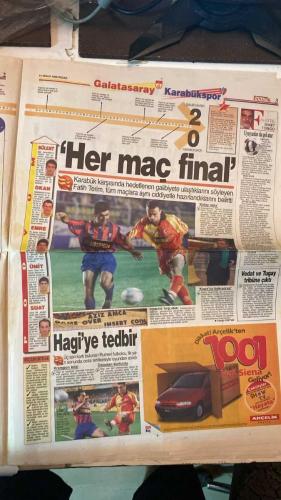 FANATİK SPOR GAZETESİ - TURKISH NEWSPAPER - DOĞUM GÜNÜ HEDİYESİ  - EKSİKSİZ TAM TAKIM GAZETE - 11 NİSAN 1999 - SAYI:1239 - FELDKAMP - TAYFUN - DIMAS - MOLDOVAN - EROL ERSOY - RAHMAN SAĞIROĞLU - İSMET TONGO - TEMEL ÖZALAK - YALÇIN DUMER - EROL DEMİRKOL - OSMAN TANBURACI - METİN TÜKENMEZ - ALL KOCATEPE - YASİN - SAVAŞ - KALLİ - ALPAY - TAYFUR - RAHİM - ENUGU - SELAMİ - DEG DİYAN YILDIRIM - SÜLEYMAN KARA - TURGUT KABACA - HALUK TOYGARLI - BÜLENT ÜNDER - - LİDER GALATASARAY KARABÜK’Ü GEÇTİ - HEDEFİMİZE YÜRÜYORUZ - GALATASARAY İSTEDİĞİNİ ALDI - TERTEMİZ GALİBİYET - SON TAKTİK - ANKARAGÜCÜ-FENERBAHÇE RANDEVUSU - TRABZON-SAMSUN DERBİSİ - KÜRDİL-İ HİCAZKAR - SAĞLAMCI GALATASARAY - CİDDİ OYUN - FİNALİN ADI FENER-TOFAŞ - FELDKAMP’TAN BİRLİK MESAJI - KARTAL TEK YÜREK - GENÇLERDEN FORMALARA AMBARGO - KÖTÜ GÜNLER GERİDE - HAKEME İTİRAZ YASAK - YÖNETİMDEN ÖVGÜ - DEFANSTA KRİZ - HENTBOLDA KUPA HAZIRLIKLARI - VOLEYBOLCULARIN İSYANI - MİNİK GÜREŞÇİLER İDDİALI - MORAL KAYNAĞIM - - GALATASARAY 2-0 KARABÜ