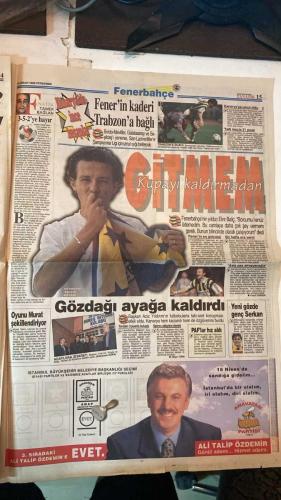 FANATİK SPOR GAZETESİ - TURKISH NEWSPAPER - DOĞUM GÜNÜ HEDİYESİ  - EKSİKSİZ TAM TAKIM GAZETE - 15 NİSAN 1999 - SAYI:1243 - FATİH TERİM - FELDKAMP - HAGİ - DEL SOLAR - OKTAY - MUHİTTİN BOSA - HÜSEYİN DARICI - FAHİR ERSOY - MEHMET GENÇ - GÜRCAN BERK - ALİ KOCATEPE - METİN TÜKENMEZ - TAYLAN DYPİR - DOĞAN BABACAN - YEMEN EKŞİOĞLU - HALİL MUTLU - AZİZ YILDIRIM - BOLİC - UCHE - YUSUF DURSUN - - TÜRKİYE KUPASI FİNALİ İLK MAÇ - DEVLERDEN SESSİZ FİLM - OKTAY’A FATİH KİLİDİ - HAGİ VE DEL SOLAR CEZALI - RÖVANŞA BIRAKTILAR - GOL SESİ YOK - HALİL’DEN DÜNYA REKORU - SON SÖZÜ LÖW SÖYLEYECEK - BOLİC: EŞİMLE ÇOK MUTLUYUM - UCHE YARI TABURCU - FENER’DE GİZLİ ANTRENMAN - MOSHOEU’NİN HEDEFİ 50. GOL - TRABZON ENGELİNİ AŞTILAR - GENÇLER SON ANDA 2-1 - BİLET FİYATLARI UCUZLATILDI - - GALATASARAY 0-0 BEŞİKTAŞ (TÜRKİYE KUPASI FİNAL İLK MAÇ) - FENERBAHÇE 4-2 ANKARAGÜCÜ - TRABZONSPOR 3-1 SAMSUNSPOR - RİZESPOR 0-0 VANSPOR - - GALATASARAY - BEŞİKTAŞ - FENERBAHÇE - ANKARAGÜCÜ - TRABZONSPOR - SAMSUNSPOR - RİZESPOR -
