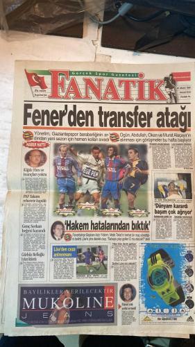 FANATİK SPOR GAZETESİ - TURKISH NEWSPAPER - DOĞUM GÜNÜ HEDİYESİ  - EKSİKSİZ TAM TAKIM GAZETE - 26 NİSAN 1999 - SAYI:1254 - OKAN BURUK - ARİF - HAKAN ŞÜKÜR - MİLOSEVSKİ - RAHMAN SAĞIROĞLU - EROL DEMİRKOL - AZİZ YILDIRIM - LÖW - YALÇIN TÜRK - ABDULLAH KİĞILI - TURHAN SOFUOĞLU - SERGEN - MURAT ALAÇAYIR - GÜRBÜZ REFİOĞLU - ZEKİ PEKOĞLU - - ŞAMPİYON GİBİ 3-0 - ASLAN RÖVANŞI ALDI - AVNİ AKER’DE ARBEDE - FENER’DEN TRANSFER ATAĞI - LÖW KREDİSİNİ TÜKETİYOR - KİĞILI: HIRS VE İNANÇLARI YOKTU - PAF TAKIMI REHAVETE KAPILDI - GENÇ SERKAN BEĞENİ KAZANDI - GÜRBÜZ REFİOĞLU KÜSTÜ - HAKEM HATALARINDAN BIKTIK - LÖW’DEN CEZA ANTRENMANI - SERGEN ŞOV YAPTI - EROL’UN KAFATASI ÇATLAK - SAKATLIĞI HATIRLAMIYOR - - GALATASARAY 3-0 TRABZONSPOR - ALTAY 4-0 ERZURUMSPOR - ANKARAGÜCÜ 2-2 ADANASPOR - BURSASPOR 2-0 İSTANBULSPOR - ANTALYASPOR 1-1 GENÇLERBİRLİĞİ - FENERBAHÇE 2-2 GAZİANTEPSPOR - - GALATASARAY - TRABZONSPOR - ALTAY - ERZURUMSPOR - ANKARAGÜCÜ - ADANASPOR - BURSASPOR - İSTANBULSPOR - ANTALYASPOR - GENÇLERBİRL