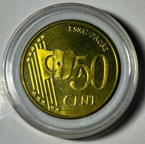 Türkiye Cumhuriyeti 2004 Türk Euro Hatıra Parası 50 Cent