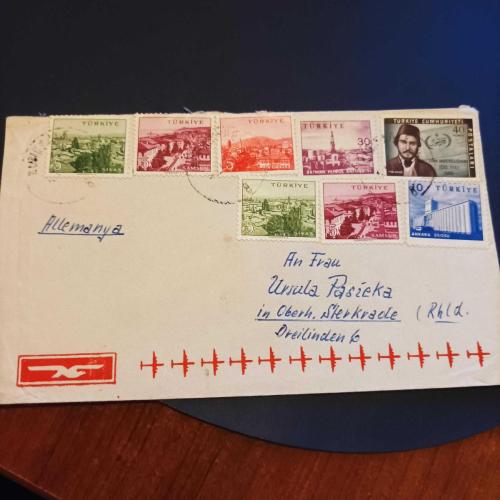 Kırıkkale den Almanya ya gönderilmiş postadan geçmiş zarflar 80 adet