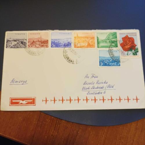 Kırıkkale den Almanya ya gönderilmiş postadan geçmiş zarflar 80 adet
