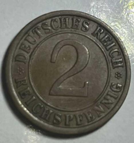 ALMANYA 1925 2 PFENNIG