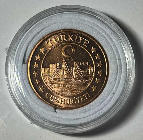 Türkiye Cumhuriyeti 2004 Türk Euro Hatıra Parası 5 Cent